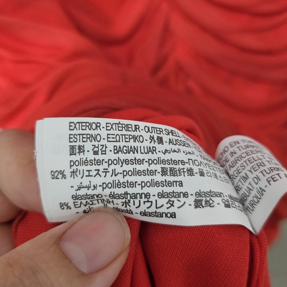 Zara Red Ruched Tulle Corset Style Mini Dress - Picture 14 of 14